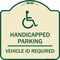 Signmission Handicapped Parking Vehicle Id Required Handicapped Heavy-Gauge Alum Sign, 18" x 18", TG-1818-23912 A-DES-TG-1818-23912 - alternate 1